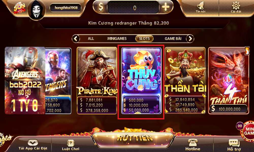 game nổ hũ Thuỷ Cung